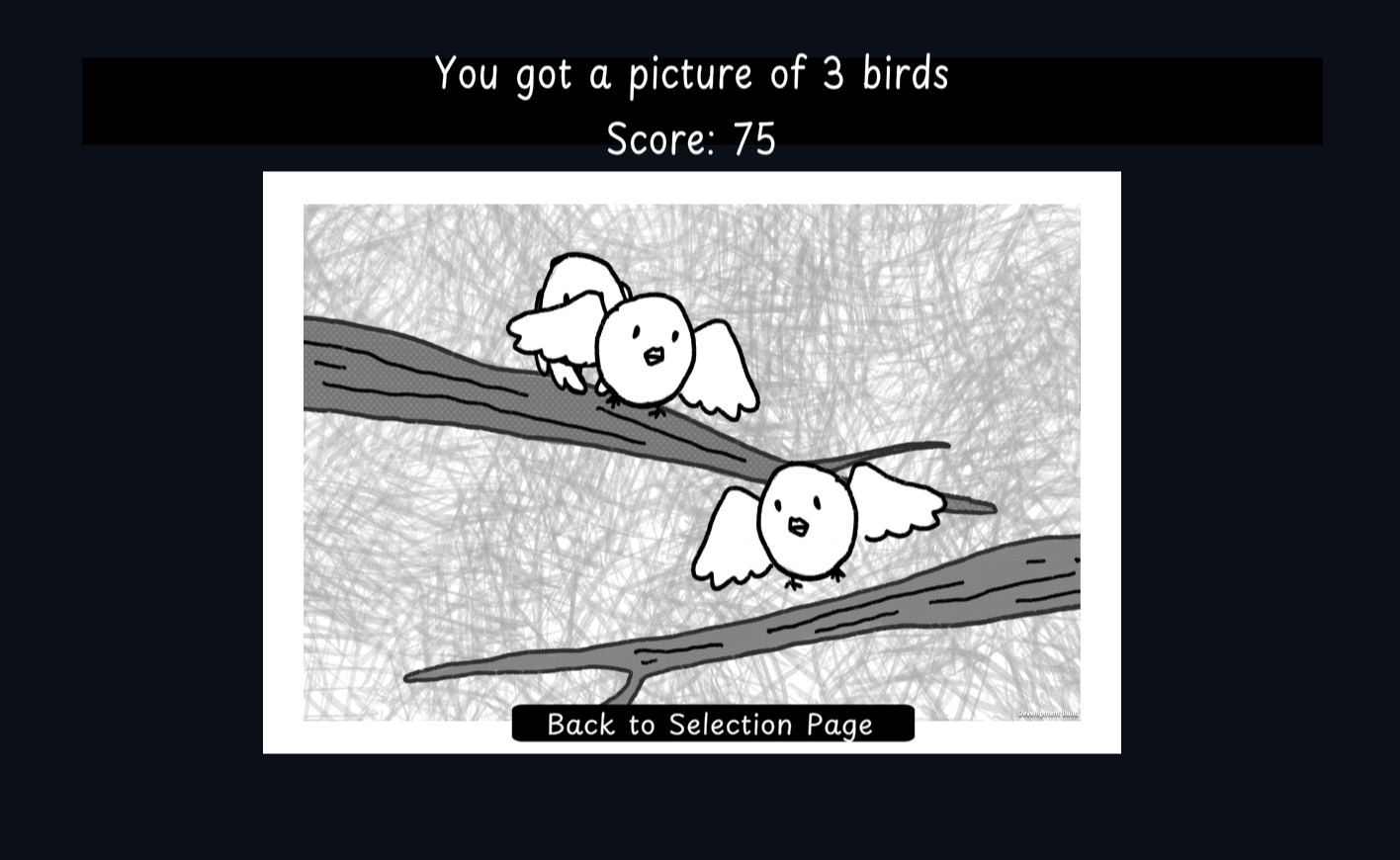 A screenshot of where the game begins